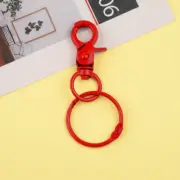 70mm Swivel Clasps Lanyard Snap Hook Claw Clasp with Ring for DIY Red 5Pcs