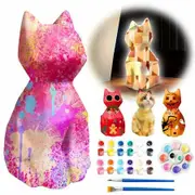 Paint Your Own Cat Lamp Kit,DIY Christmas Crafts Night Light,Arts Crafts for Kids,Painting Kit for Girls Boys Art Supplies Creative Gift for Birthday,Party