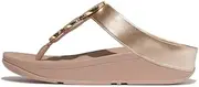 [FitFlop] Halo Bead-circle Metallic Toe-post Sandals womens Wedge Sandal