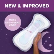 Poise Overnight Incontinence Pads Ultimate Absorbency Extra Coverage, 72 Count