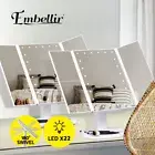 Embellir Makeup Mirror With LED Light Standing Mirror Magnifying Tri-Fold Touch