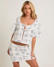 Laine Tie Front Blouse