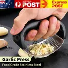 Kitchen Stainless Steel Garlic Press Crusher Manual Rocking Mincer Squeezer