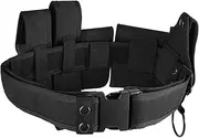 LAPOOH Adjustable Heavy Duty 6 in 1 Utility Belt Law Enforcement Quick-Release Belt with Pouch for Security