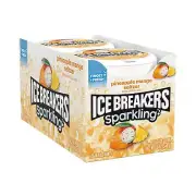 ICE BREAKERS Sparkling Pineapple Mango Seltzer Sugar Free Mints Tins 1.5 oz (...