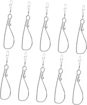 Stainless Steel Fishing Swivel Snap Fishing Part Locking Snaps for Saltwater Freshwater Tackle