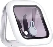 RV Skylight, 12.8in Square RV Window Replacement with Rotating Fixed Handle and 316 Stainless Steel Support Rod, Aluminum Alloy RV Skylight Replacement Roof Vent Hatch for Yacht RV