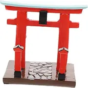 GANAZONO Torii Gate Accessories Torii Gate Miniature Japanese Shinto Micro Landscape Decoration Japanese Garden Chinese Old Building Decorations Mini Torii Gate Model Resin Anti-Real Perch