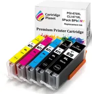5 Pack (1BK,1PBK,1C,1M,1Y) Compatible Ink for Canon PGI-670XL CLI-671XL PGI670XL CLI671XL for Canon MG5760 MG5765 MG5766 MG6860 MG6865 MG6866 MG7760 MG7765 MG7766 TS5060 TS6060 TS8060 TS9060