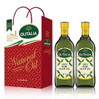 在飛比找Yahoo奇摩購物中心優惠-Olitalia奧利塔 純橄欖油禮盒組(1000mlx2瓶)