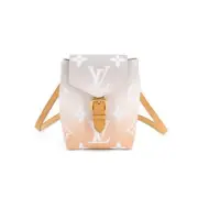 Louis Vuitton Tiny Backpack M45764 Rucksack Monogram Canvas Leather Gray Orange
