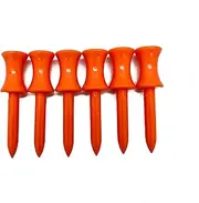 Plastic Castle Step Down Golf Tees,Professional Height Control Tee for Practice, Yellow 35mm, Red 41mm, Orange 48mm, White 54mm, Blue 68mm
