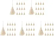 HOODANCOS 5sets Cotton Tassel Charm Rustic Tassels Soft Keychain DIY Projects Perfect for Home Decor 15pcs*5