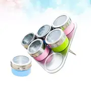 6 Pcs Condiment Bottle Magnetic Spice Jars Organizer for Drawer