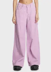 [The Ragged Priest] Pink Cord Sweeper Jeans