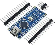 1PCS Promotion for arduino Nano 3.0 Atmega328 Controller Compatible Board WAVGAT Module PCB Development Board Without USB V3.0,Nano-Blue