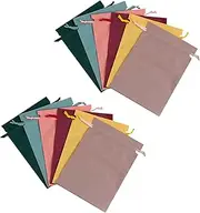 Zhooooonglf Multicolor Set of 12 Waterproof Drawstring Bag PE Plastic Folding Travel Storage Use Combine Travel Shoe Bag Waterproof Trip Bags Clothes Drawstring Shrinkable Closure Luggage