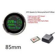 85mm LCD GPS Speedometer With Tachometer Speed Gauge OverSpeed Alarm For Car SUV (for: Honda)