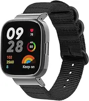 [PONATTENO] Military Style Watch Band Compatible for Xiaomi Redmi Watch 3 Active, Ultra Soft Replacement Band for Redmi Watch 3 Active Band strap Athleisure style