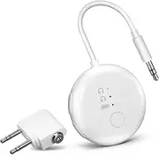 Avantree SoundJet R1 - Airplane Bluetooth 5.3 Transmitter for up to 2 AirPods or Headphones with 20hr Playtime, Wireless Audio Adapter for Flights, Travel, Gym, TV, Tablet