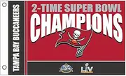NFL Tampa Bay Buccaneers Multi-Win Superbowl Champions 3x5 Flag for Outside with Grommets | Outdoor & Indoor | Heavy Duty Flag & Banner | Works with Flag Pole for Outside House