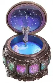 Vintage Music Box Constellation Style Plays Castle in The Sky Tune, Goddess R...