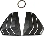 Compatible for VW Golf 8 MK8 2020+ Car Rear Window Shutter Cover Trim Window Louver Side Vent Trim Decoration Auto Accessories(Carbon Look)