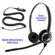Headset for Avaya 9404 9406 9408 9504 9508 Phone with Quick Disconnect Cord