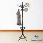 Wooden Hat Rack Stand 12 Hooks Coat Hat Bag Clothes Rack Umbrella Hanger Hook