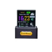 Crystal Cube Holographic Display Desktop Weather Station Clock GIF GeekMagic