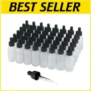 Multi-Purpose 1oz Frosted Glass Dropper Bottles – 48 Count for Oils & More