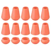 20Pcs Plastic Cord Lock Bell End Stopper Cord End Lock Rope Fastener, Tangerine
