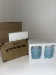MASON Jar Salt & Pepper Shakers Light Blue Ceramic Kitchen Decor by Comfify New