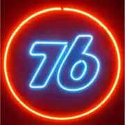 24"x24" Union 76 Fuel Gas Gasoline Neon Sign Custom Glass For Gas Station Lamp