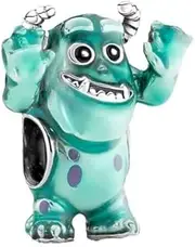 [The Charmery] Monsters Inc Sulley Charm 925 Sterling Silver Pendant Charm Compatible with Pandora Charms,and Many Other UK Charm Bracelets, Metal