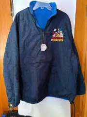 Sz XXL 2025 Pluto Mickey Friends Reversible Fleece Windbreaker Jacket NWT