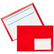 J.Burrows Document Wallet A4 Magnetic Closure Red