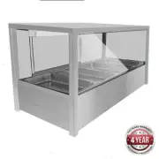 Countertop Hot Bain Marie Display Square Heated Food Unit 6x 1/2 GN Pans