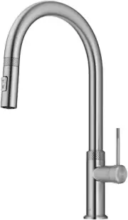 Oletto Modern Industrial Pull-Down Single Handle Kitchen Faucet in Spot Free Sta