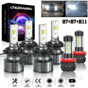 For Smart Forfour 2005-2007 6x Combo LED Hi/Lo Headlight + Fog Light Bulbs Kit (for: Smart)