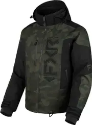 FXR Helium X 2-in-1 2025 Snowmobile Jacket, green, Size L for Men