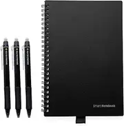 CHILDHOOD Reusable & Erasable Smart Notebook 100 Pages Eco-Frienldy Waterproof Notebook with 3 Erasable Pens (8.5” x 5.8”)