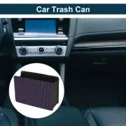 Car Trash Can Portable Seat Back Faux Leather Trash Bin Purple 1 Pcs