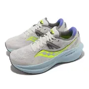 Saucony Triumph 20 Grey Blue Volt Women Running Shoes Sneakers Trainer S10759-15