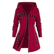 Women's Hoodie Jacket Comfortable Breathable Zipper Pocket Casual Plain Vacation Street Daily Wear Going out Zipper Regular Hooded Regular Fit Long Sleeve Oute