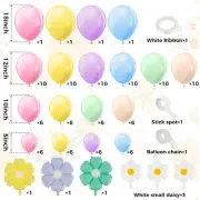 121Pcs Balloons Arch Garland Kit Reusable Maca Colors Balloons DIY Latex ✿/