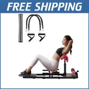 Adjustable Squat & Hip Thrust Machine with Resistance Bands - Home Fitness Gear