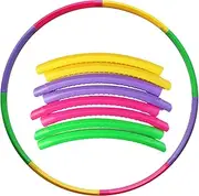 Kids Hoola Hoop Professional Hoola Hoop Detachable Weighted Size Adjustable Plastic Colorful Hula Rings Toys for Fitness, Gymnastics, Dance, Games,Bodybuilding, Exercise, Weight Loss, Play