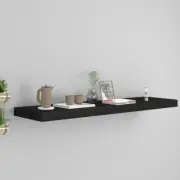 Floating Wall Shelf Black 90x24cm Stylish MDF Storage Decorative Shelf