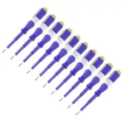 Circuit Tester, 3mm Slot Voltage Tester Pen Screwdriver AC 100-500V 10pcs